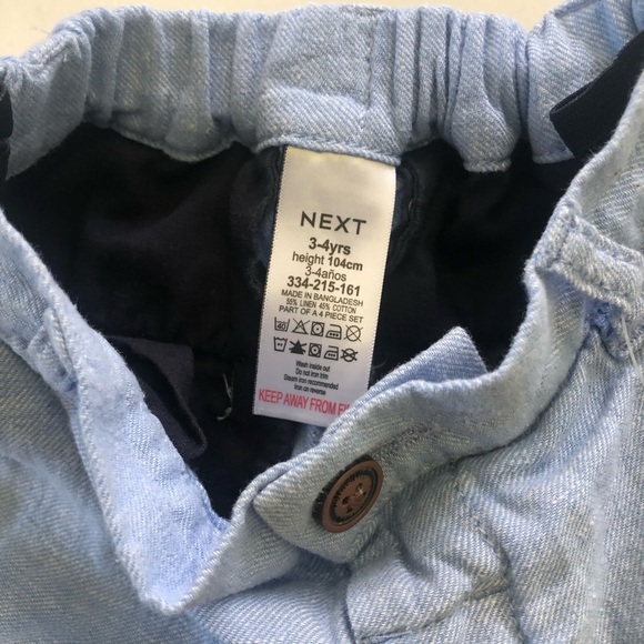 Next Light Blue Little Boys Linen Blend Blazer and Shorts Size 3-4yrs - Picture 11 of 16